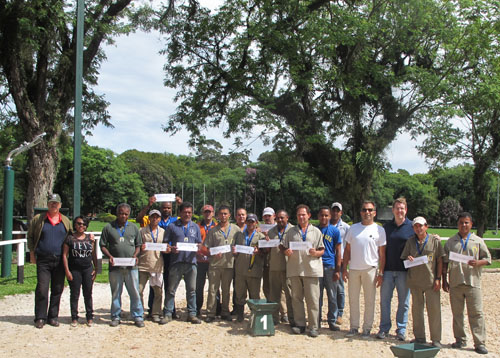 Tratadores do CHSA na premiação do Rally 5S