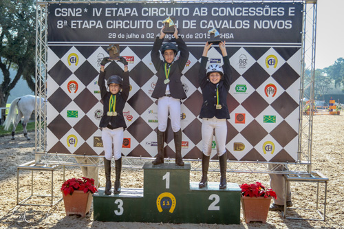 Os campeões de 1 a 1.30 metro no Nacional do Ranking Indoor no CHSA