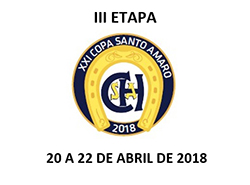 3ª Etapa Copa Santo Amaro – CHSA – 20 a 22/4