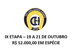 9ª Etapa Copa Santo Amaro – R$ 52 em premiação – 19 a 21/10